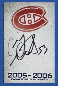 2005-06 NEED HELP ? 53 AUTOGRAPH POSTCARD PRE SEASON MONTREAL CANADIENS - Picture 1 of 2