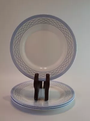 Platos de ensalada/postre Martha Stewart Everyday France 7,75" MTW28 bandas azules usados en excelente estado  Foto 1 de 4