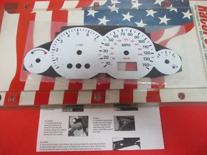 NEW 2000 2001 2002 2003 FORD FOCUS WHITE GAUGE FACE 140 MPH MAC 2114 - Picture 1 of 3