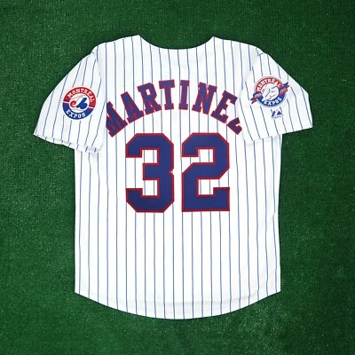 Dennis Martinez Montreal Expos 1993 Home w/ 25th Anniv Patch White Men's Jersey - Image 1 of 4