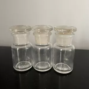 Laboratory Scientific Glass Reagent Bottle Storage Jar (50ml) x3 - Picture 1 of 6