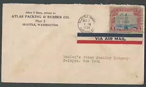 1930 Cover Atlas Packing & Rubber Co Seattle Wa mit C11 & Etikette - Bild 1 von 1