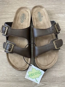 Woodstock Vintage Marke Bert Leder Kork Sandalen Slipper Pantoletten Herren Gr. 10 M - Bild 1 von 3