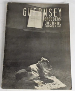 Guernsey Breeders Journal September 1, 1937 Cow Calf Bull Farms Cattle Dairy Ads - Imagen 1 de 21