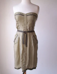 CNC KOSTÜM NATIONAL oliv Bustier trägerloses Cargo Kleid 44 8 - Bild 1 von 3