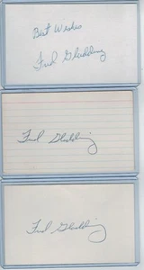 (3) FRED GLADDING INDEX CARD SIGNED 1961-73 TIGERS ASTROS PSA/DNA CERT 1936-2015 - Picture 1 of 2