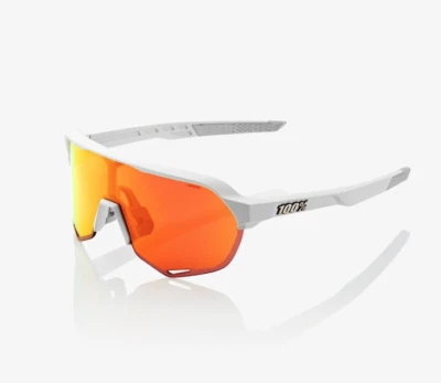 Gafas de sol 100 % para ciclismo S2 mate blanco roto HiPER rojo lente espejo Foto 1 de 3