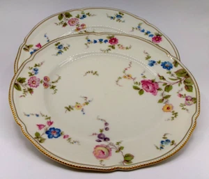 2 Platos de Cena Castleton China Sunnyvale De Colección 10.5" Diámetro Borde Dorado EE. UU. - Imagen 1 de 3
