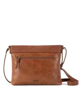 The Sak womens Sak Sanibel Leather Mini Crossbody Tobacco Floral Embossed Ii ... - Picture 1 of 9