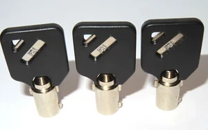 3 F21 Keys Craftsman Gladiator GarageWorks Toolbox Keys Engraved F21 Black Caps - Picture 1 of 2