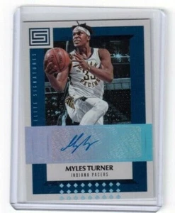 2017-18 Panini Status Basketball Elite Signatures Myles Turner Indiana Pacers - Picture 1 of 2