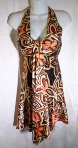 Arden B dress small Silk halter cool Geometric print - Picture 1 of 4