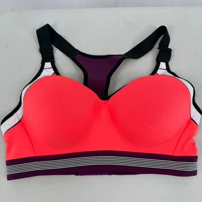 Sujetador deportivo Victoria’s Secret VSX 38C coral púrpura espalda deportiva acolchado alto impacto Foto 1 de 4