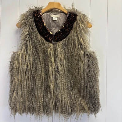 Chaleco Colección Dieciocho Mujeres Boho Festival Indie Lentejuelas Imitación Piel Talla OS Chic Foto 1 de 4