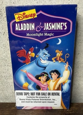 Disney's Aladdin Jasmines Moonlight Magic VHS Demo 1998 Sealed Free Shipping - Image 1 of 4