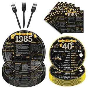 Refavor 40th Birthday Decorations for Men Women, 96PCS Back in 1985 Birthday ... - Picture 1 of 7