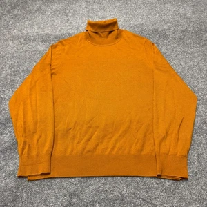 Sandro Turtleneck 100% Wool Sweater Pullover Italy Knit Brown Men Large - Picture 1 of 8
