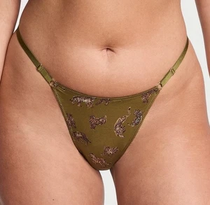 Victoria’s Secret VERY SEXY String Thong Panty Animal Printed Satin Large NWT - Picture 1 of 5