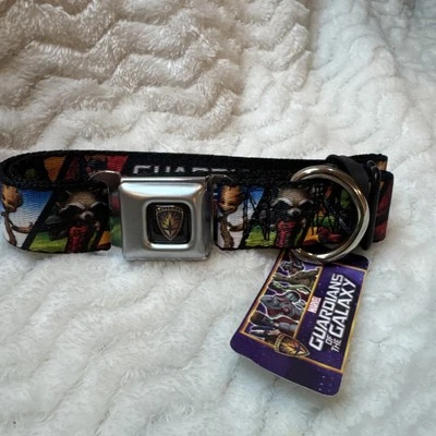 Collar de perro Marvel Guardianes de la Galaxia PRIMER PLANO hebilla de cinturón de seguridad a todo color M Foto 1 de 3