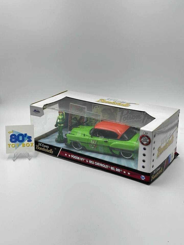 Jada Toys DC Comics Bombshells Poison Ivy y Chevy Bel Air 1953 coche fundido a presión Foto 1 de 4