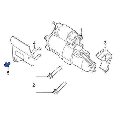 For Lincoln MKC 2015-2019 Lincoln W500020S442 Starter Heat Shield Bolt - Image 1 of 4