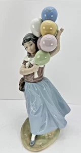 Lladro 5141 Niña con Globos España Porcelana 11" Vendedora de Globos 1982 - Imagen 1 de 10