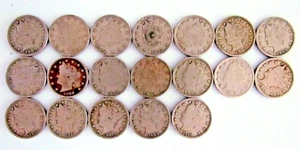 Liberty Nickels 1900 - 1910 19 Coins Good Condition - Bild 1 von 2