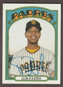 2021 Topps Heritage Real One Blue Ink On Card Autograph ROA-LP Luis Patiño RC - Picture 1 of 2