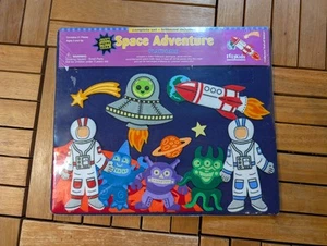 NEW Learning Curve Felt Kids Vintage Space Adventure SET play system cling - Picture 1 of 2