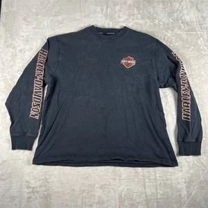 Camisa Harley-Davidson XXL negra vintage manga larga para hombre - Imagen 1 de 9
