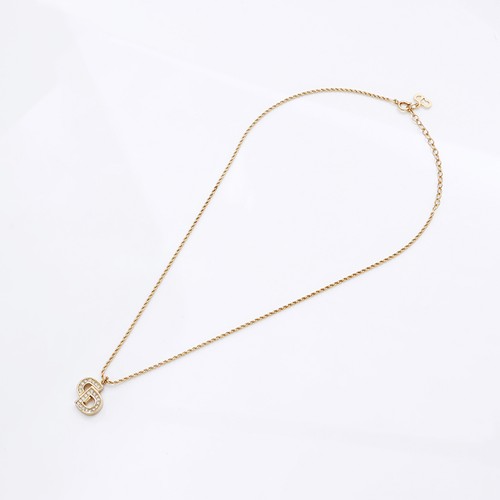 Collana Christian Dior CD logo strass oro WS9061