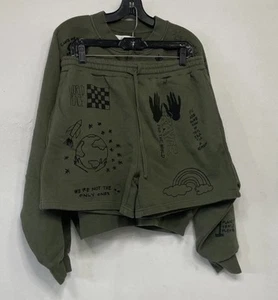 Me by Melody Ehsani olivgrünes Sweatshirt & Shorts Sweatpullover Damen Large mit Etikett - Bild 1 von 6