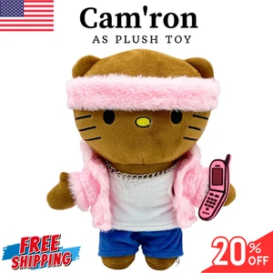 Hello Kitty As CAM'RON Rapper Plush Doll Soft Stuffed Figure Plush Toy Gift 23cm - Picture 1 of 6