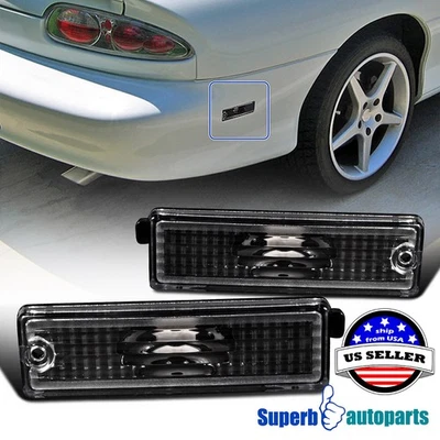 Fits 1993-2002 Camaro Rear Bumper Lights Signal Lights Black Pontiac Firebird - Изображение 1 из 4