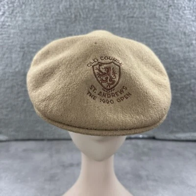 Antigo chapéu de lã kangol newsie cabbie marrom 1990 aberto st andrews golfe preppy - Imagem 1 de 4
