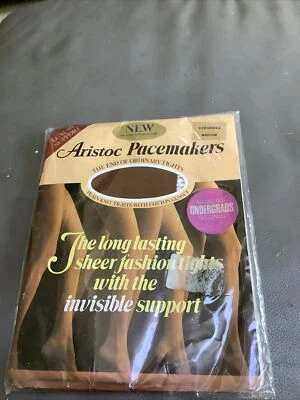 Pr 👠Aristoc Pacemakers PLAIN KNIT 🧶 Tights Size medium  CORIANDER 🌿New - Image 1 of 2