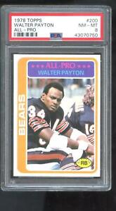 1978 Topps #200 Walter Payton PSA 8 Graded Football Card NFL Chicago Bears