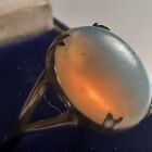 Antique Art Deco Silver And Opalite Ring..size P