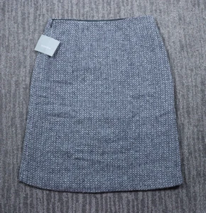 NUEVO CON ETIQUETAS Falda de Lana Liz Claiborne Para Mujer 8 Gris Jaspeado Tweed Forrada Preppy - Imagen 1 de 9