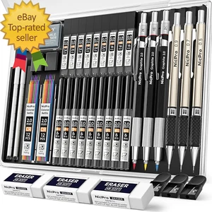 35PCS Art Mechanical Pencil Set, 3 PCS Metal Drafting Pencil 0.5 Mm & 0.7 Mm & 0 - Picture 1 of 7