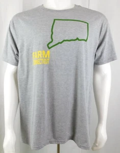 John Deere Farm Connecticut Men's T-Shirt Heather Gray Farming NWT Size XL - Picture 1 of 7