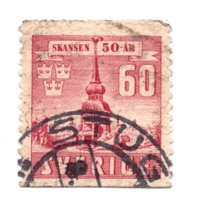 Suecia 1941 Skansen 50 AR 60 ore bobina estampilla usada - Imagen 1 de 1