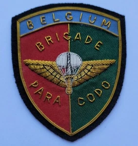 BELGIUM BRIGADE PARA CODO HANDMADE EMBROIDERY GOLDEN BULLION WIRE BLAZER BADGE - Picture 1 of 2