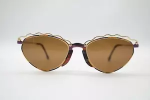 Vintage Metzler 5406 Gold Multicolored Oval Sunglasses Glasses NOS - Picture 1 of 6