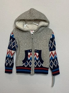 Cat & Jack Toddler Boys Full Zip Hoodie Knit Sweater Jacket Kangaroo Gray 18M - Picture 1 of 5