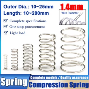 Wire Diameter 1.4mm, L 10~200mm, Stainles Steel Compression Spring Small Spring - Picture 1 of 15