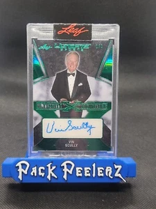 2021 LEAF ULTIMATE SPORTS EMERALD EDITION VIN SCULLY AUTOGRAPHED CARD #1/1 - Picture 1 of 2