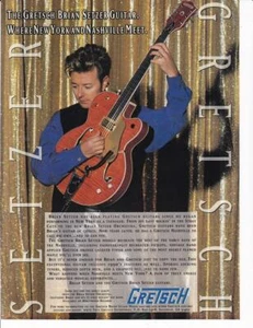 Rare 1994 Gretsch  Guitars Ad/ Great Art/ Brian Setzer Stray Cats - Picture 1 of 1