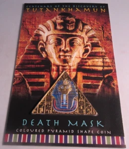 2022 TUTANKHAMUN BRONZE GOLD CLAD COLOURED COIN SIERRA LEONE $1 COIN PACK - Picture 1 of 5