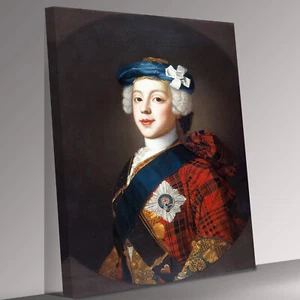 Arte de pared en lienzo Bonnie Prince Charlie listo para colgar - Imagen 1 de 6